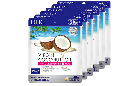 サプリ DHC バージンココナッツオイル 30日分×6個 セット サプリメント 中鎖脂肪酸 ココナッツオイル 健康 美容 静岡