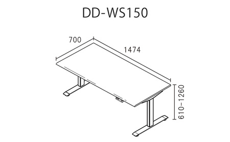WORKSTUDIO 電動昇降デスク DD-WS150WN2W バルバーニ リモートワーク 在宅 テレワーク パソコンデスク 電動 昇降 OKIN ワークデスク 収納 書斎 静岡