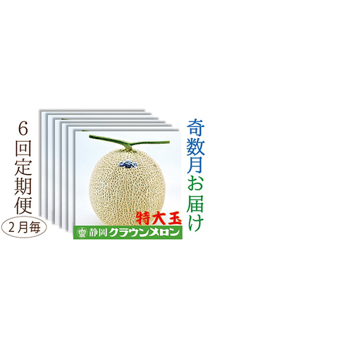 【奇数月6回定期便】クラウンメロン（白等級）特大玉　1玉入 果物類 メロン青肉 フルーツ 果物