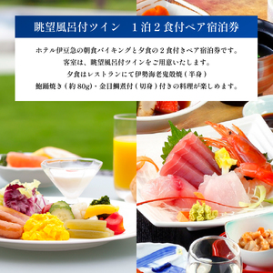 下田温泉　ホテル伊豆急　眺望風呂付ツイン　1泊2食付ペア宿泊券 [旅行 宿泊券 ペア]