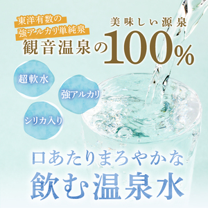 飲む温泉 観音温泉 500ml (24本入) 1ケース 定期便 1年間 毎月