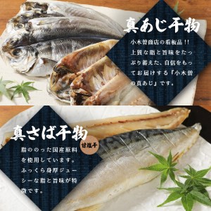 【小木曽商店】 干物詰合せ【Aセット】　定期便　2ヶ月 2回