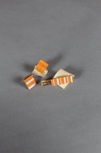 【嶋﨑工房】下田脂松細工 カフス＆タイピン 工芸品 一点もの