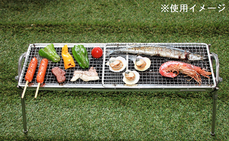 自動車用マフラーがBBQコンロに変身!?【BBQ stove LONG】キャンプ バーベキュー ソロキャンプ ステンレス コンロ アウトドア レジャー 登山 焼網付 焼き網付き 雑貨 日用品 