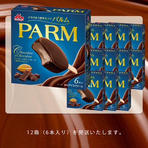 6. PARM (パルム) チョコレート＆チョコレート～厳選カカオ仕立て～6本入 12箱 計72本 アイス チョコレート パルム 森永乳業 静岡 裾野市