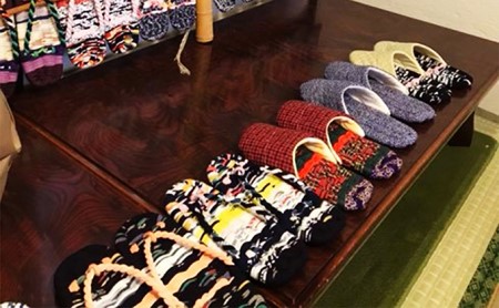 オリジナル 手づくり健康布ぞうり 雑貨 日用品  赤系　S