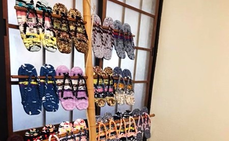 オリジナル 手づくり健康布ぞうり 雑貨 日用品 青系 LL