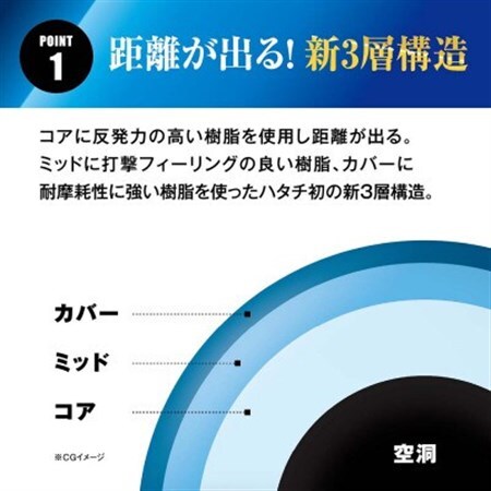 3個セット エアロボール グラウンドゴルフボール BH3861【1599061】