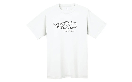 nanpu イトウ Tシャツ L サイズ  ホワイト 北海道 南富良野町 限定デザイン オリジナル