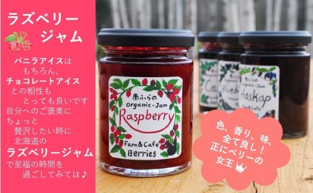 2種のベリー【ハスカップ＆ラズベリー】手作りジャムセット 各2個 北海道 南富良野町 ジャム ベリー ハスカップ ラズベリー ソース カシス てんさい糖 無農薬 ポリフェノール 鉄分 ビタミン 