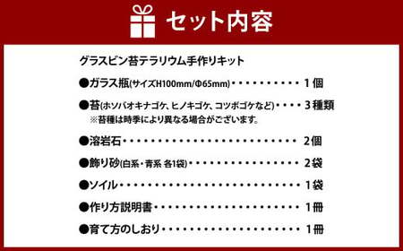 【手づくりキット】 グラスビン 苔テラリウム 【インテリア】 説明書 付き 植物 テラリウム 苔テラリウム 苔 こけ コケ 手作り ハンドメイド セット