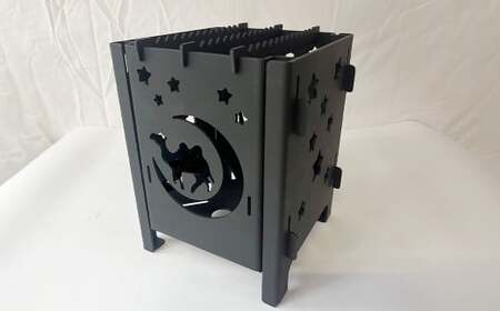 【KM-150】鉄 組み立て式 万能焚き火台 耐熱塗装 ミニ ｜ 焚き火 焚火台 ステンレス アウトドア キャンプ コンパクト 組み立て 日本製