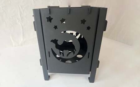 【KM-150】鉄 組み立て式 万能焚き火台 耐熱塗装 ミニ ｜ 焚き火 焚火台 ステンレス アウトドア キャンプ コンパクト 組み立て 日本製