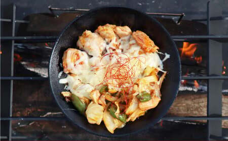 鍛造フライパン （ハンドル・ケース付き）【フライパン】｜ 調理器具 コンパクト アウトドア キャンプ 鉄 焚き火 直火 IH