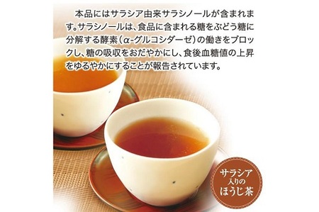 048-34 お茶の荒畑園 サラシア入りのほうじ茶ティーパック(3g×30包)×2袋セット 〈機能性表示食品〉