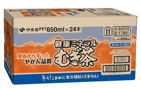 131-25　健康ミネラルむぎ茶PET650ml×24本