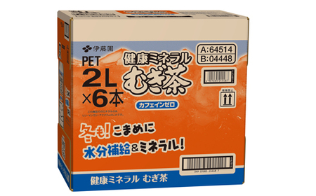 131-8000　【定期便3か月】健康ミネラルむぎ茶PET2L×6本
