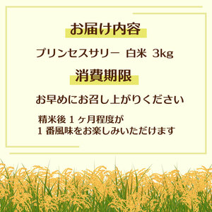 ブレンド米 プリンセスサリー 3kg ブレンド米 米 新米