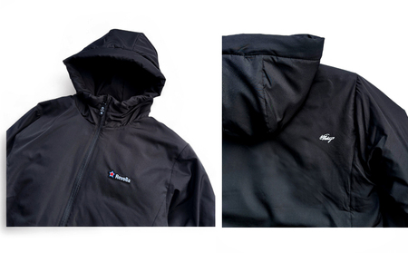 ライトフードイケオジ中綿ジャケット ブラック 静岡県 牧之原市 REVOLLA