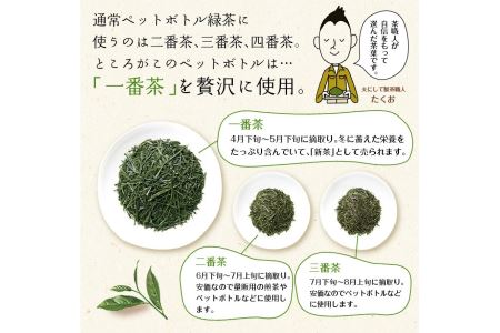 015-4　静岡県産一番茶厳選「茶匠庵ペットボトル緑茶」500ml×48本セット