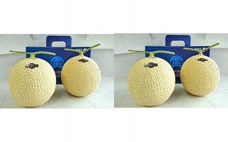 【通年出荷】 最高級 温室 アローマメロン 山級 ４玉