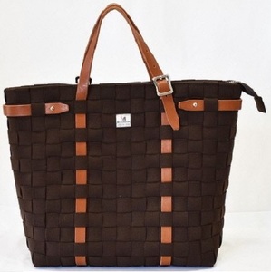 092-5　高級トートバック　拵アクリルトート　ブラウン