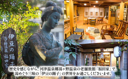 福田家【6,000円】宿泊補助券 湯ヶ野温泉 伊豆の踊子 河津 河津町 静岡 宿泊券 旅館 旅行 観光 温泉 国内旅行 