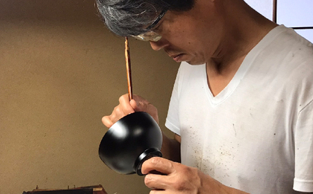 筒鉢【朱・黒】（色選択可能） 工芸品  【黒】