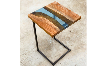 レジン サイドテーブル 長方形テーブル
