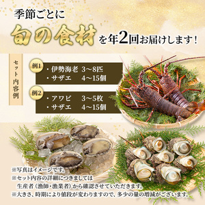 【アワビについて注意事項あり】海鮮セット 定期便 年2回 水産 伊勢海老 刺身 おかず