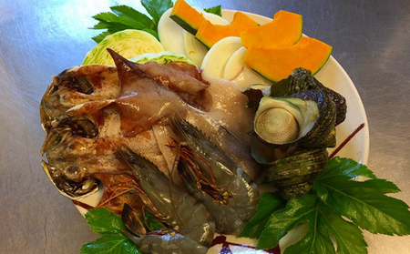 伊勢海老・海鮮バーベキュー・露天風呂入浴券のセット（1名分）