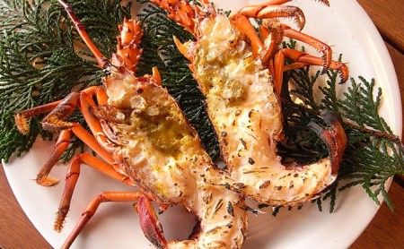 伊勢海老・海鮮バーベキュー・露天風呂入浴券のセット（2名分）