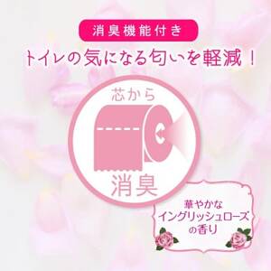 花束フラワープリントローズの香り 18ロール(25m)ダブルケース6パック入り_雑貨・日用品 トイレットペーパー 日用品 _【1602756】