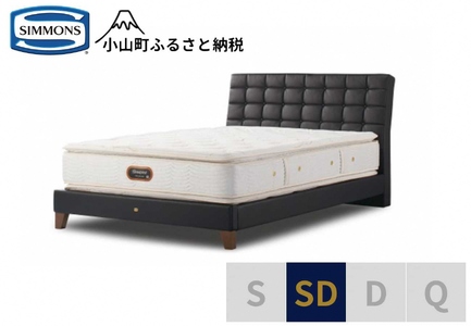6BW4【シモンズ】セミダブルベッド　バーゼリア　SC/6.5GVピロートッププレミアムAA21221　ブラック