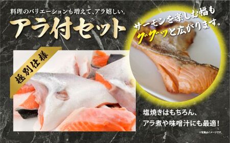 10B8【日本初:完全陸上養殖】小山町産 アトランティックサーモン【冷凍】800g +アラ付きセット