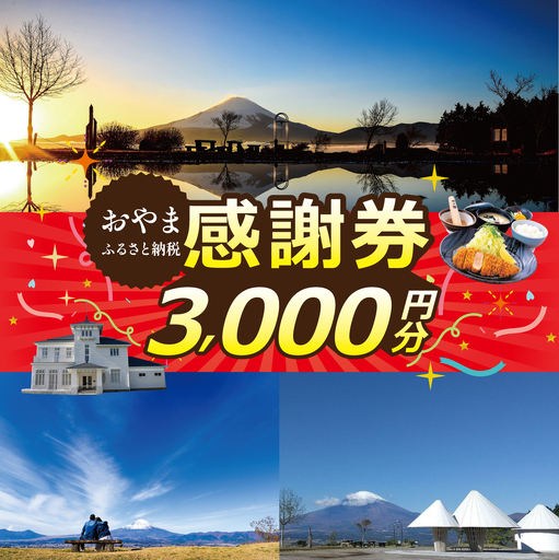 B60おやま ふるさと納税 感謝券 10,000円分（1,000円券×3枚）