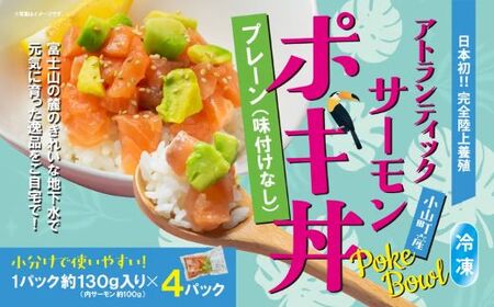 ポキ丼 サーモン 冷凍 約130g×4P プレーン サーモンポキ丼