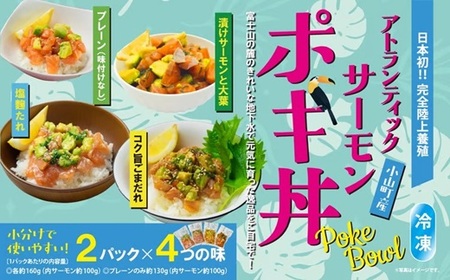 ポキ丼 サーモン 冷凍 食べ比べ 約160g/約130g×2P×4種 サーモンポキ丼