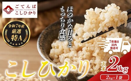 コシヒカリ 玄米 2㎏ 令和7年産 玄米コシヒカリ
