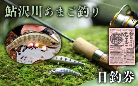 鮎沢川あまご釣り「日釣券」【遊漁券】※着日指定不可