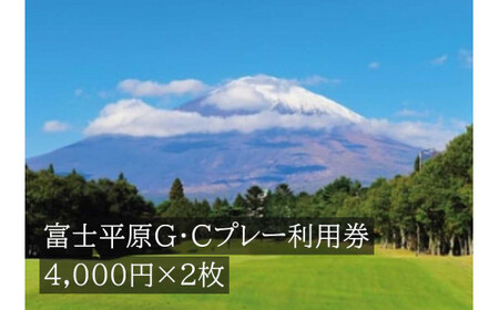 G22富士平原Ｇ・Ｃプレー利用券　２枚 【小山町内 ゴルフ場 共通利用券】