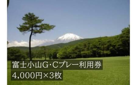 I6富士小山G・Cプレー利用券 3枚 【小山町内 ゴルフ場 共通利用券】