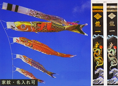 AV7黄金金太郎4mセット&富士龍節句幟6m