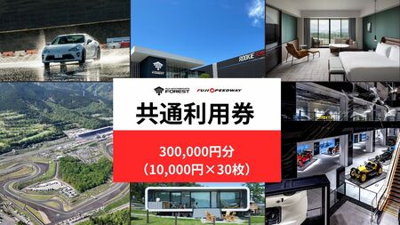 富士 モータースポーツフォレスト エリア 共通利用券　300,000円（10,000円券×30枚）