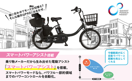 電動アシスト自転車 PAS Babby un SPリヤチャイルドシート標準装備モデル マットブラック2