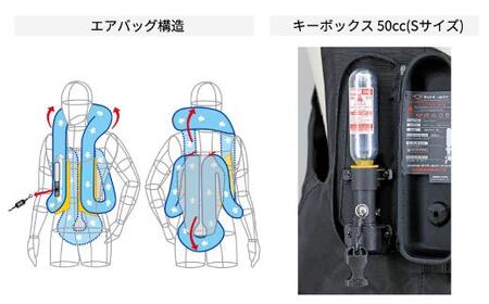 Sサイズ＞【バイク用品】エアバッグ hit-air 一体型エアバッグ