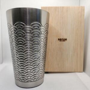 メタル切子タンブラー【青海波】