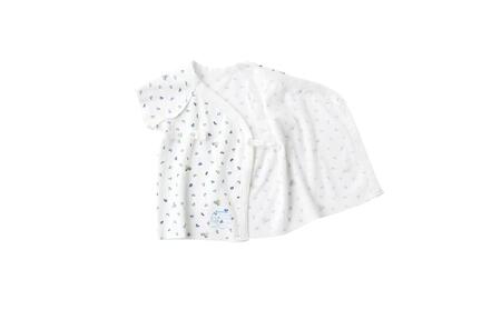 【ブルー】ファミリアの打合せ半袖肌着セット