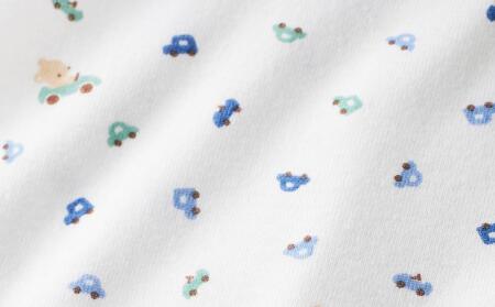 【ブルー】ファミリアの打合せ半袖肌着セット