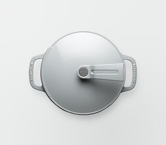 バーミキュラ オーブンポット2 18cm 浅型(オイスターグレー/セルフスタンディングリッド)